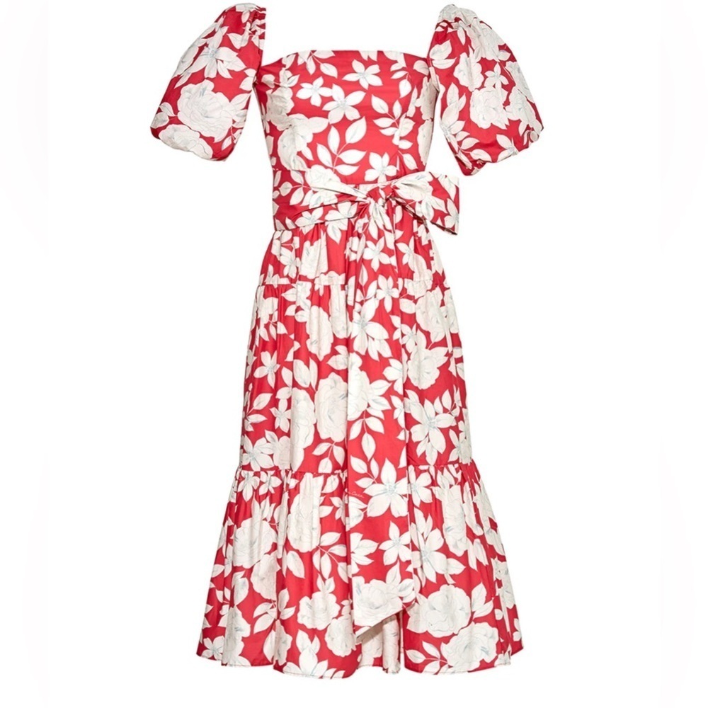 Cara Cara Graphic Floral Belted Sydney Midi